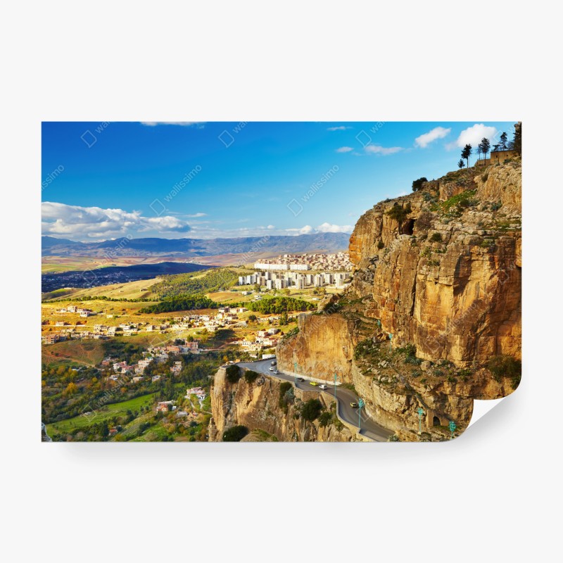 Carta da parati panorama spettacolare di Constantine tra gole e scogliere
