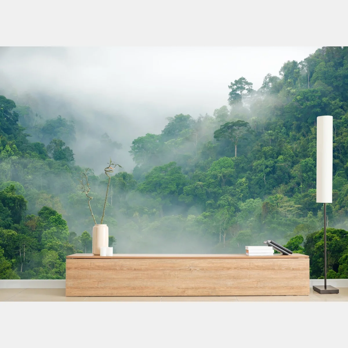 Carta da parati nebbia mattutina nella foresta pluviale di Kaeng Krachan, Thailandia • Wallissimo® Carta da parati nebbia mattutina nella foresta pluviale di Kaeng Krachan, Thailandia • Wallissimo®