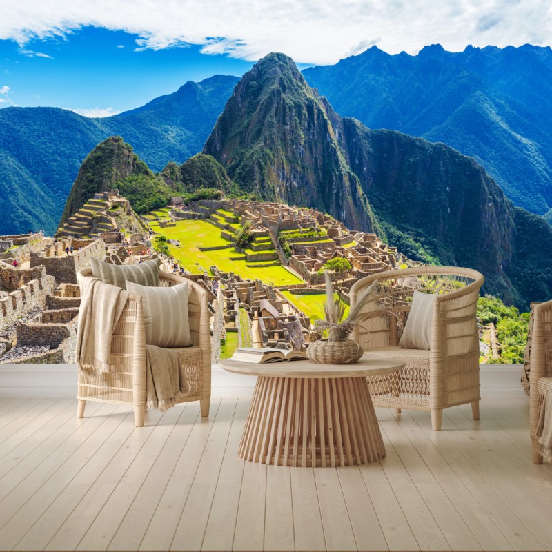 Carta da parati mistero delle rovine di Machu Picchu