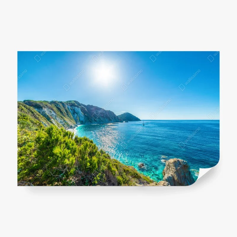 Carta da parati panorama marino della baia di Sansone, Elba, Toscana
