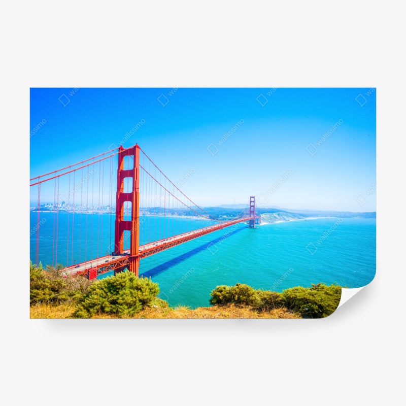 Carta da parati vista panoramica del Golden Gate a San Francisco