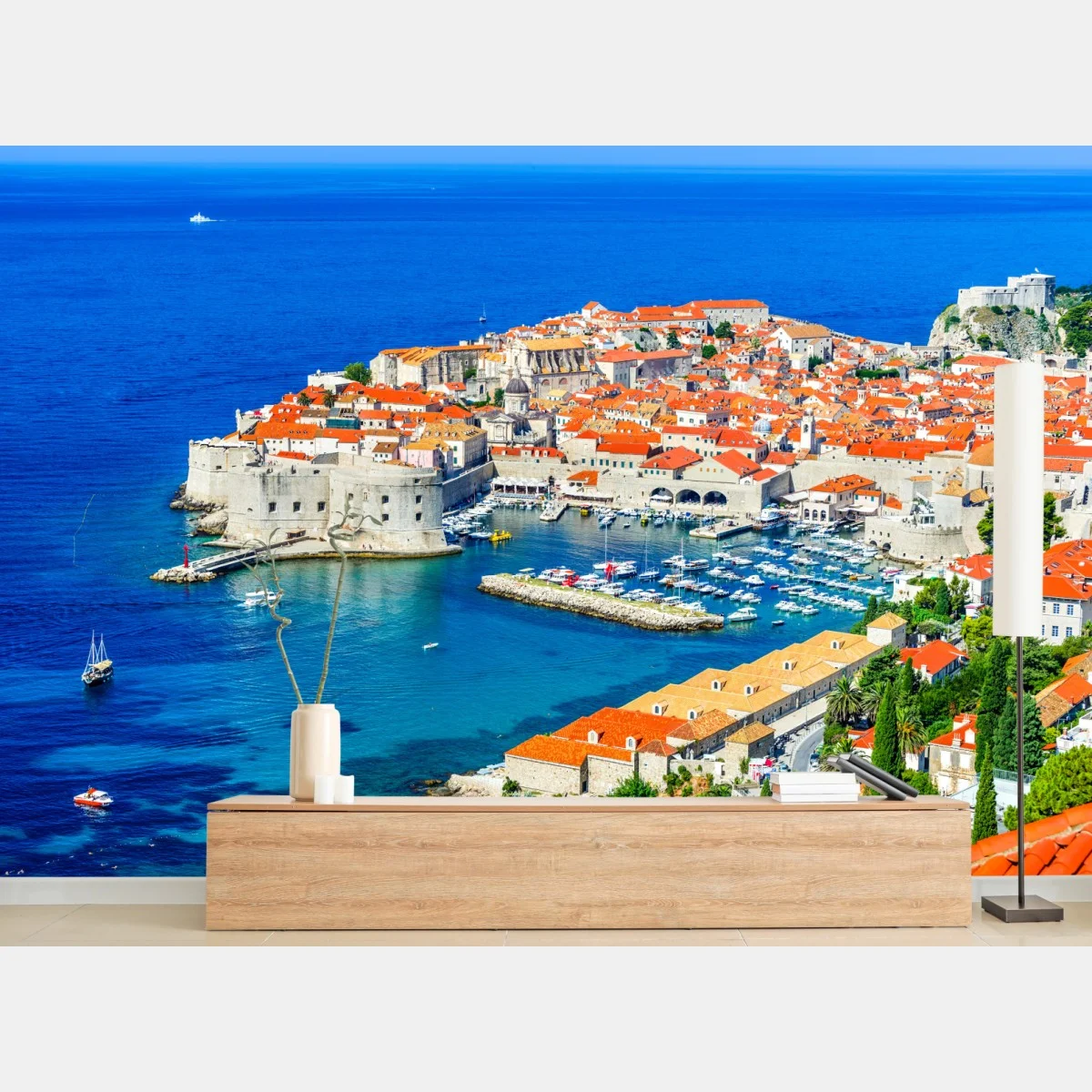 Carta da parati panorama di Dubrovnik, perla della Dalmazia • Wallissimo® Carta da parati panorama di Dubrovnik, perla della Dalmazia • Wallissimo®