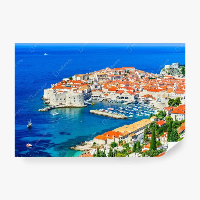 Carta da parati panorama di Dubrovnik, perla della Dalmazia