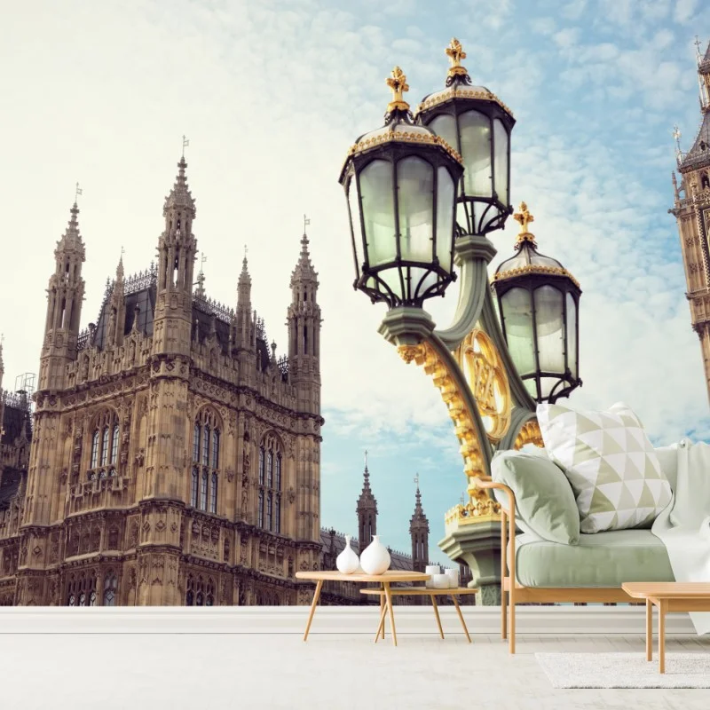 Carta da parati vista iconica di Big Ben e Westminster