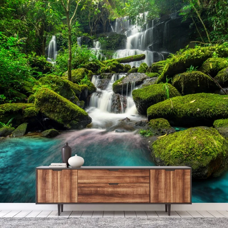 Carta da parati cascata incantata a Phu Tub Berk