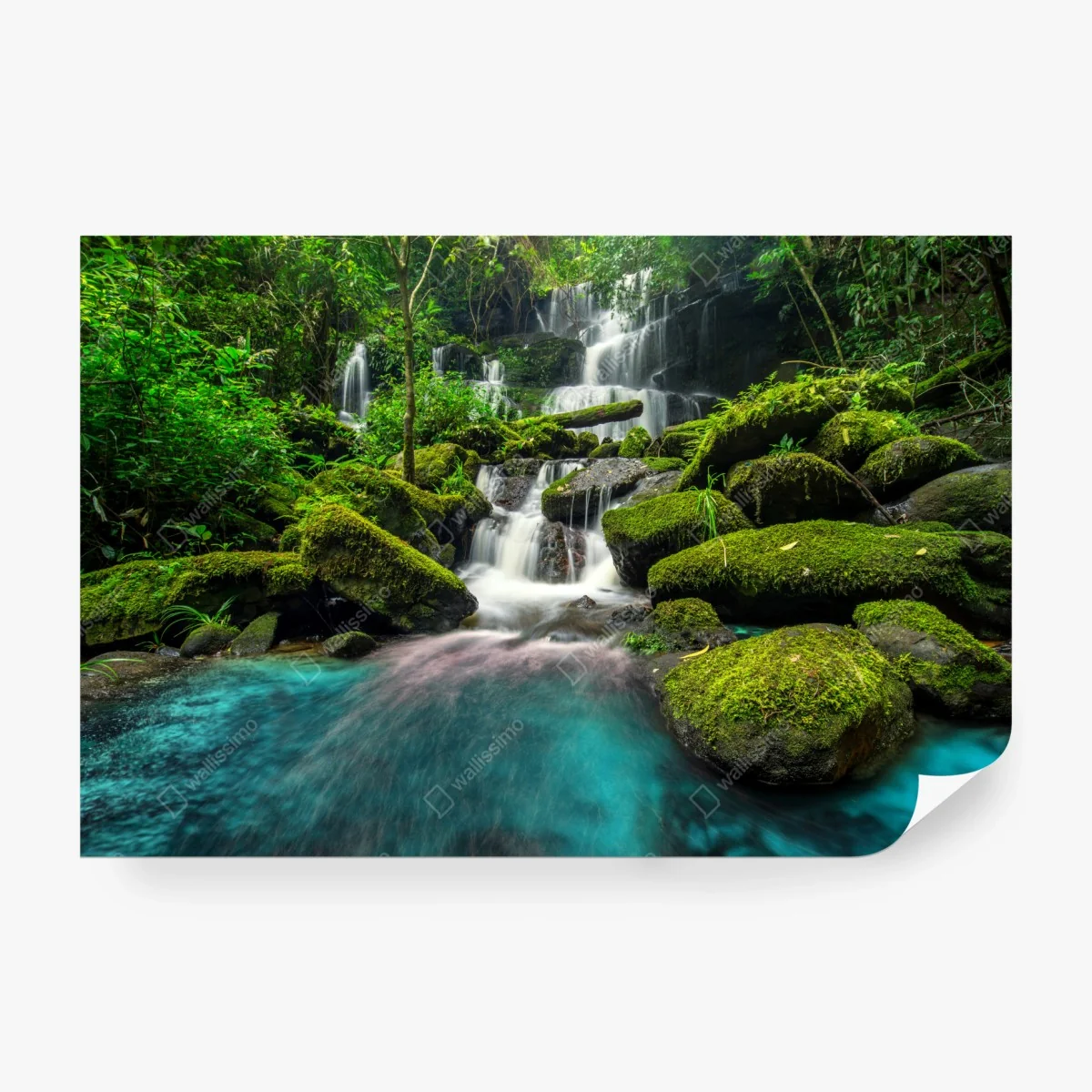 Carta da parati cascata incantata a Phu Tub Berk • Wallissimo®