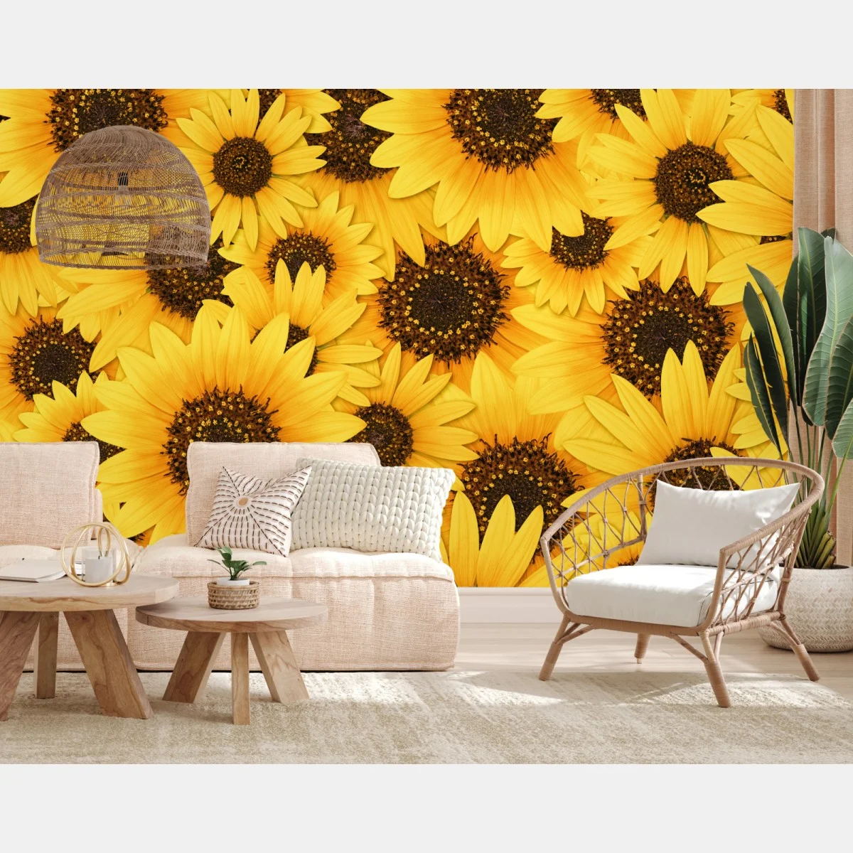Carta da parati esplosione di girasoli • Wallissimo® Carta da parati esplosione di girasoli • Wallissimo®
