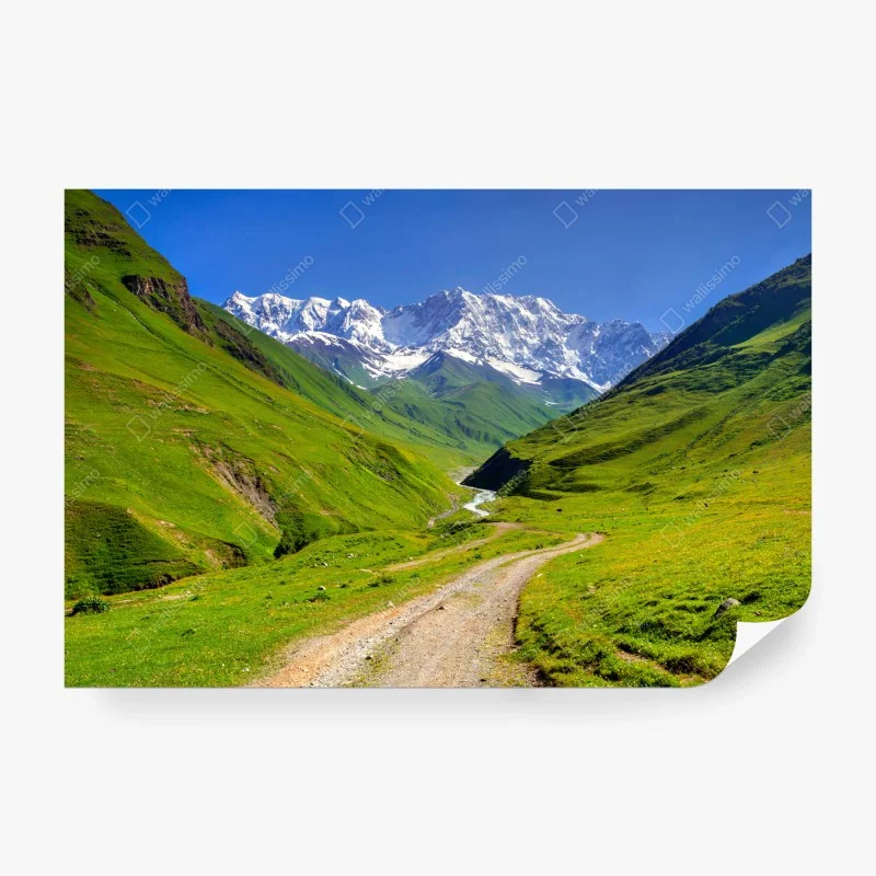 Carta da parati panorama del Caucaso: Shkhara visto da Ushguli