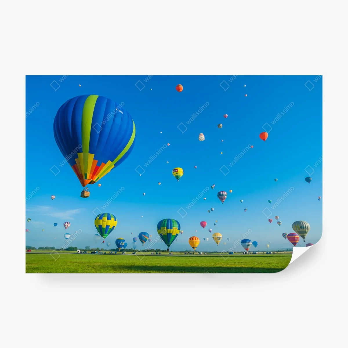 Carta da parati cieli vivaci di mongolfiere a Chambley • Wallissimo®