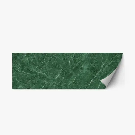 Adesivo riposizionabile marmo verde venato elegante • Wallissimo®