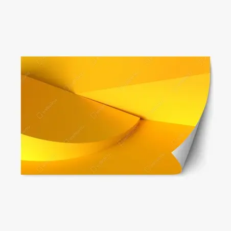Adesivo riposizionabile composizione geometrica gialla minimalista • Wallissimo®
