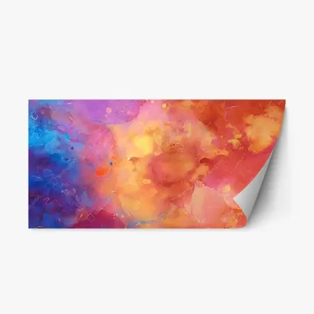 Adesivo riposizionabile esplosione di colori astratti • Wallissimo®