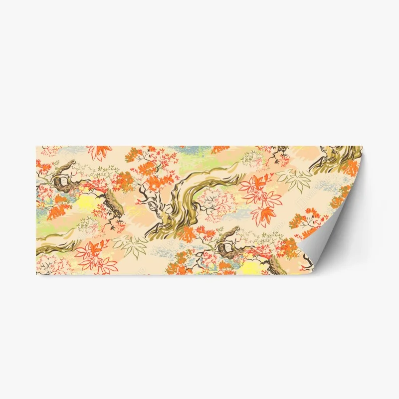 Adesivo riposizionabile aceri autunnali in stile giapponese