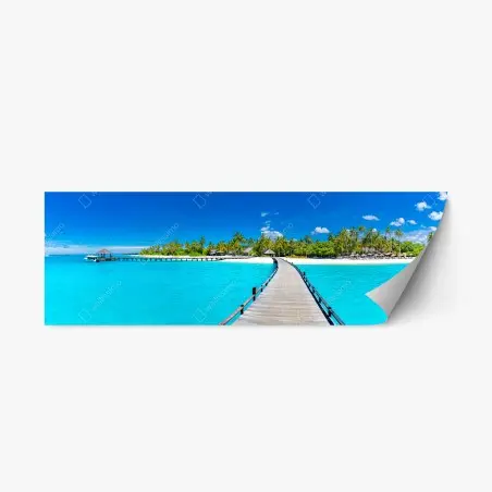 Adesivo riposizionabile passerella verso il paradiso tropicale • Wallissimo®
