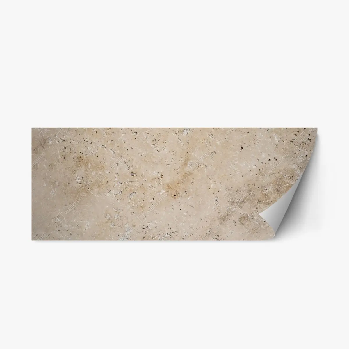 Adesivo riposizionabile texture di travertino beige naturale • Wallissimo®
