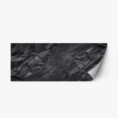 Adesivo riposizionabile texture rocciosa scura minimalista • Wallissimo®