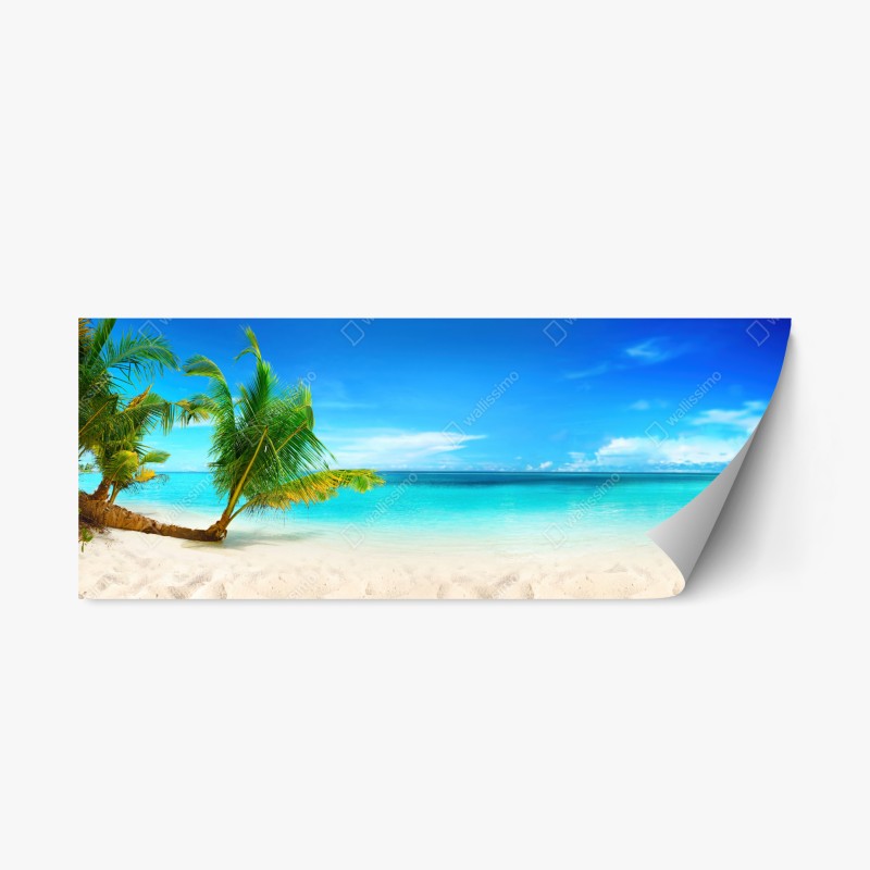 Adesivo riposizionabile oasi tropicale alle Maldive