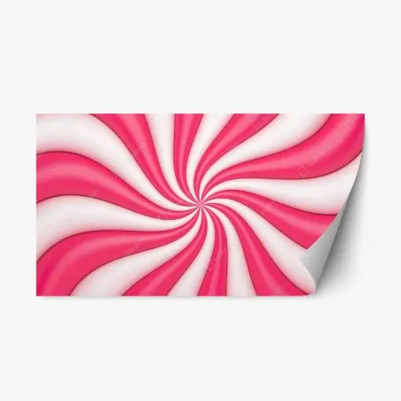 Adesivo riposizionabile vortice dolce rosa e bianco • Wallissimo®