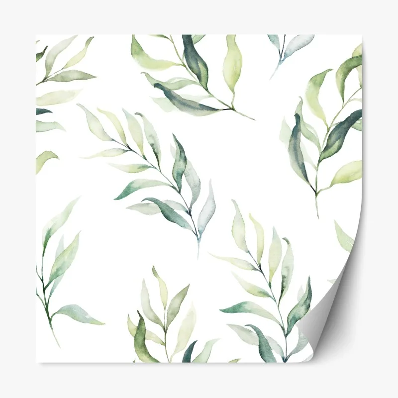 Adesivo riposizionabile motivo botanico acquerellato