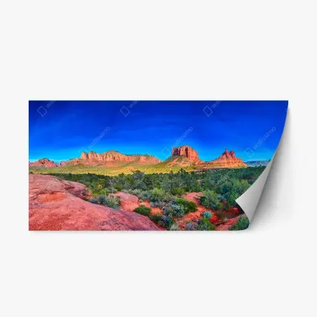 Adesivo riposizionabile panorama mozzafiato delle rocce rosse di Sedona, Arizona • Wallissimo®