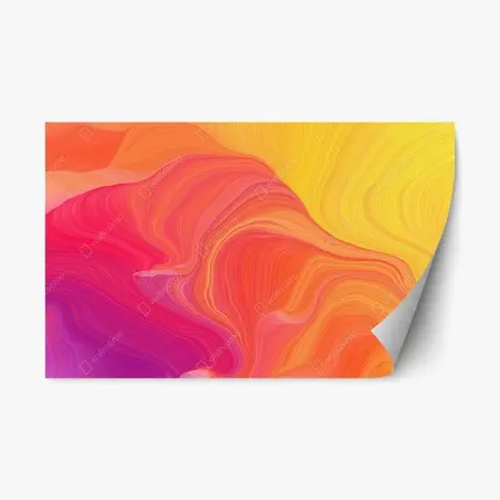 Adesivo riposizionabile danza di colori caldi • Wallissimo®