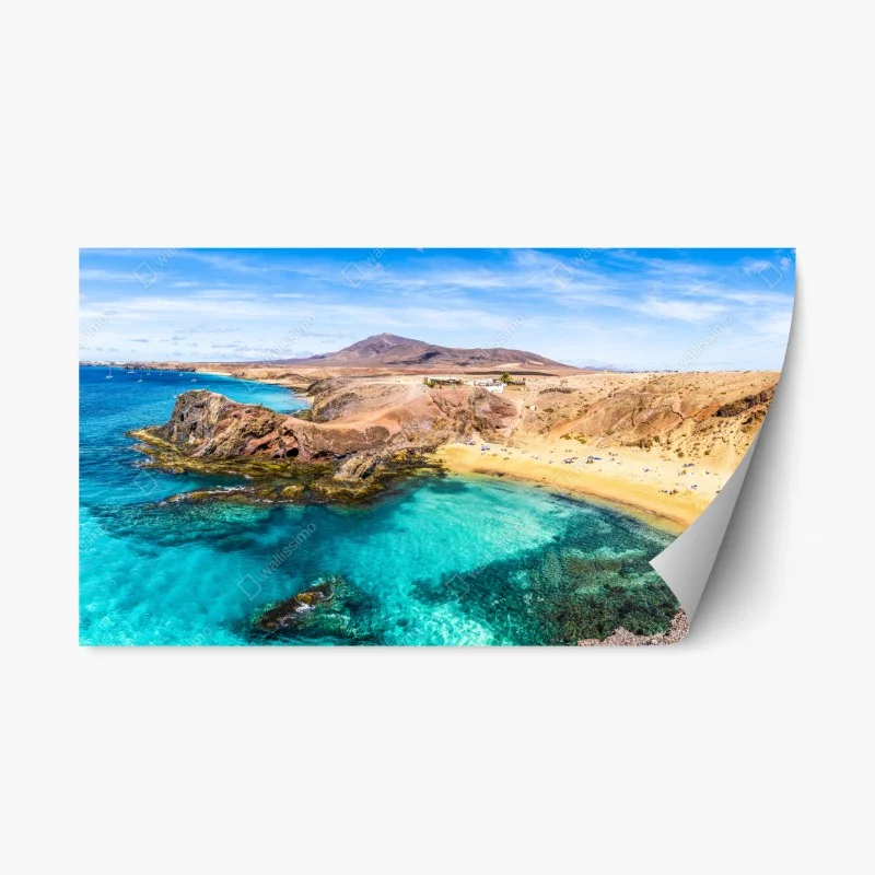 Adesivo riposizionabile baia turchese di Papagayo, Lanzarote