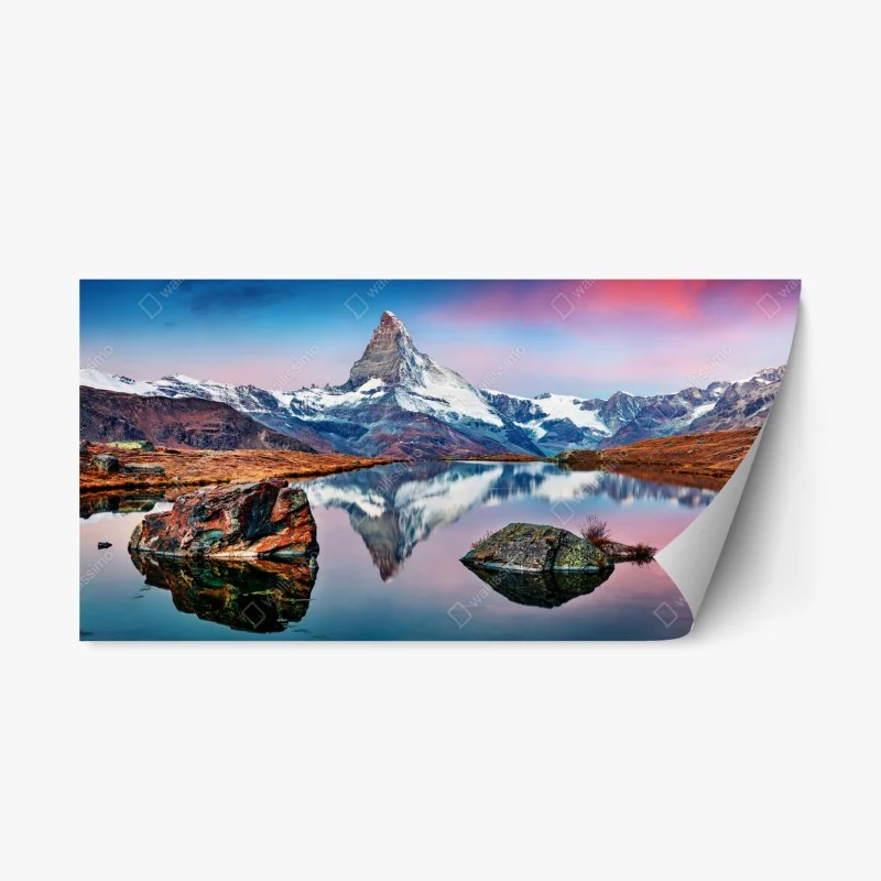 Adesivo riposizionabile riflessi del Cervino sullo Stellisee