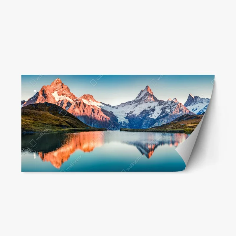 Adesivo riposizionabile tramonto alpino sul Bachalpsee