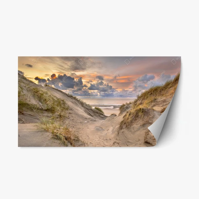Adesivo riposizionabile tramonto sulle dune di Zeeland