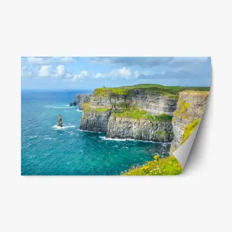 Adesivo riposizionabile panorama maestoso delle scogliere costiere • Wallissimo®