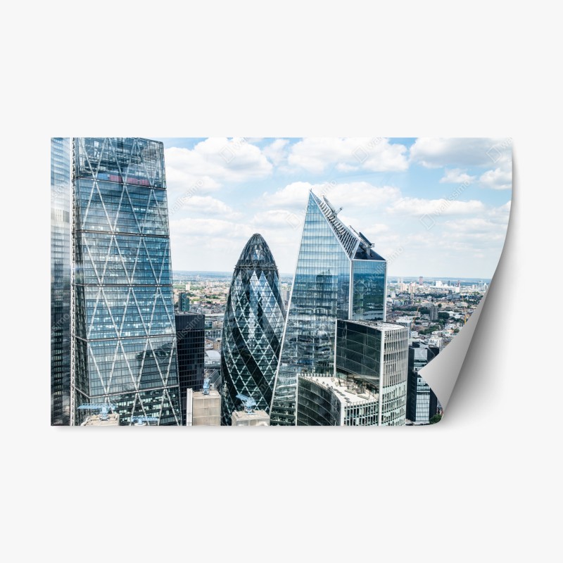 Adesivo riposizionabile skyline moderno di Londra in dettaglio