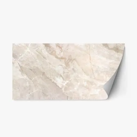 Adesivo riposizionabile marmo beige venato per decorazione murale • Wallissimo®