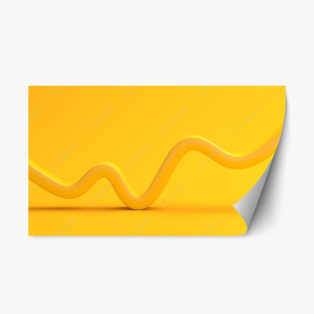 Adesivo riposizionabile movimento ondulato in giallo • Wallissimo® Adesivo riposizionabile movimento ondulato in giallo • Wallissimo®