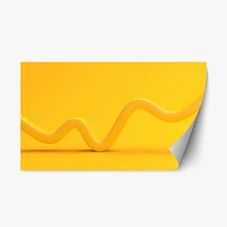Adesivo riposizionabile movimento ondulato in giallo • Wallissimo®