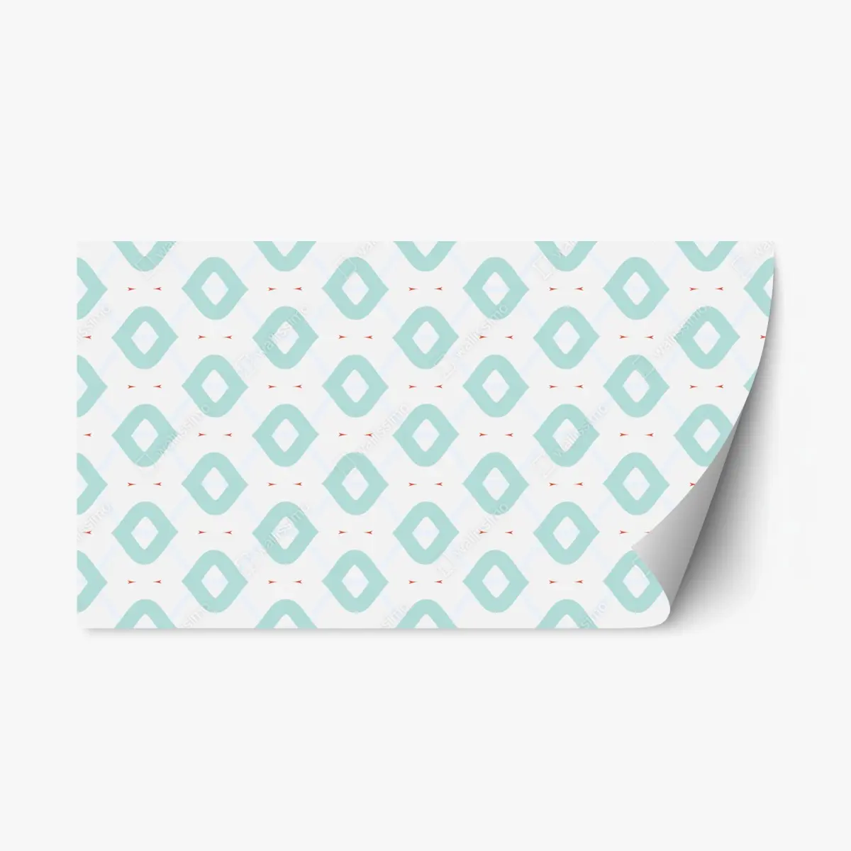 Adesivo riposizionabile motivo geometrico turchese stile scandinavo • Wallissimo®
