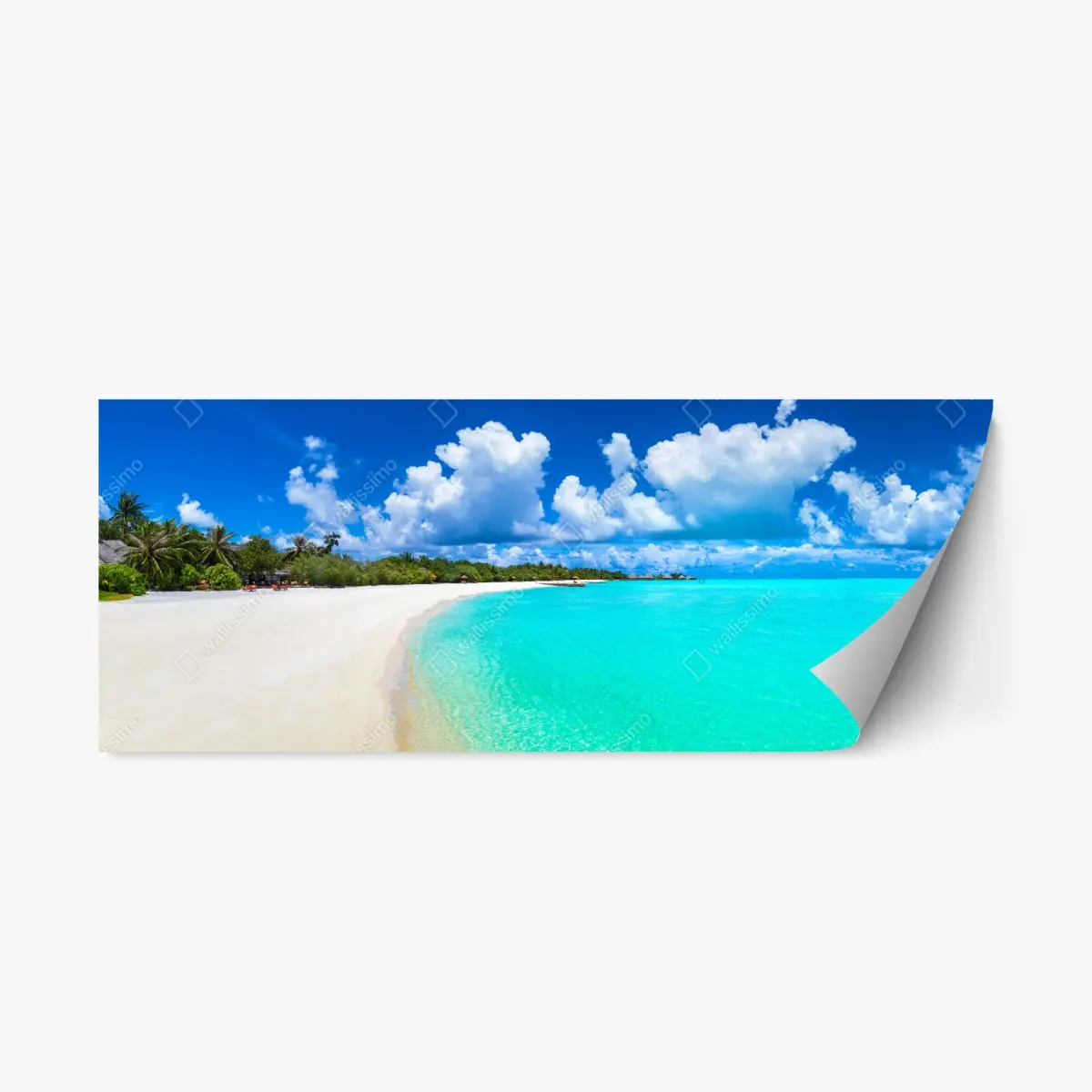 Adesivo riposizionabile panorama tropicale delle Maldive • Wallissimo®