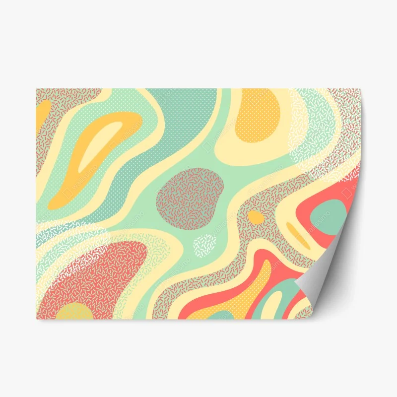 Adesivo riposizionabile mosaico organico in pastello