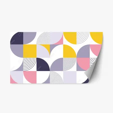 Adesivo riposizionabile motivo geometrico pastello moderno • Wallissimo®