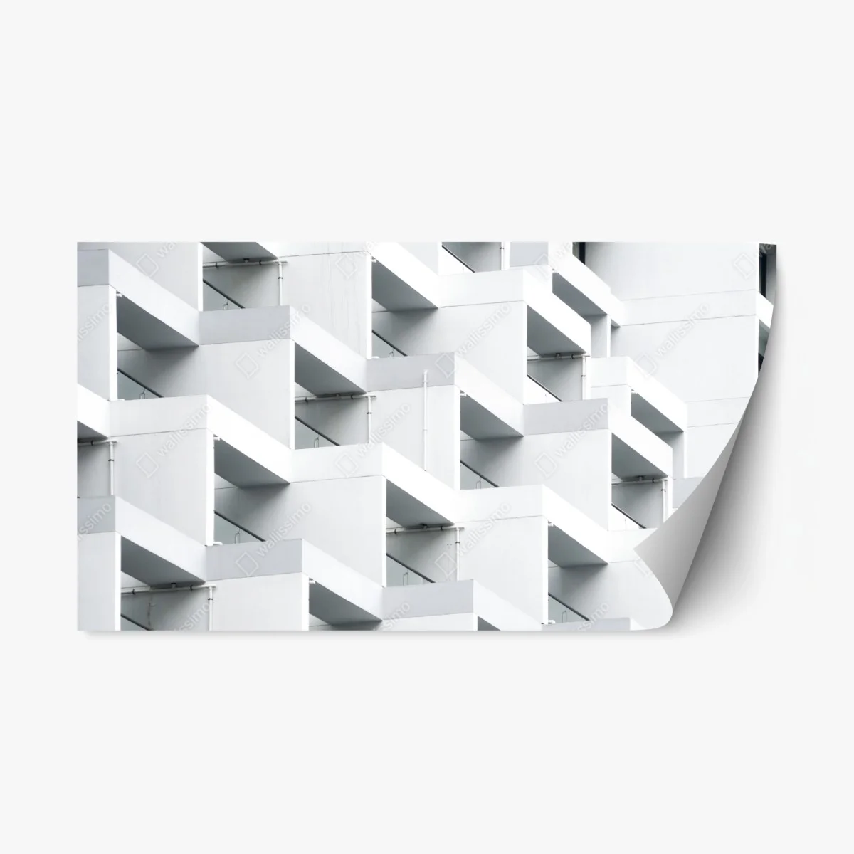 Adesivo riposizionabile geometria urbana in bianco • Wallissimo® Adesivo riposizionabile geometria urbana in bianco • Wallissimo®