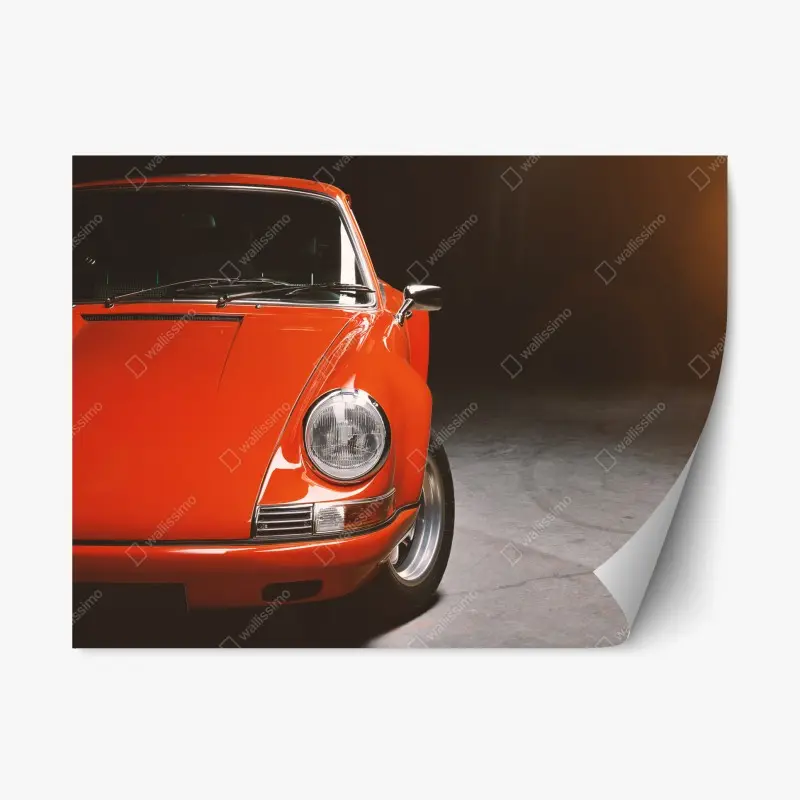 Adesivo riposizionabile emozione vintage: sportiva rossa anni '70