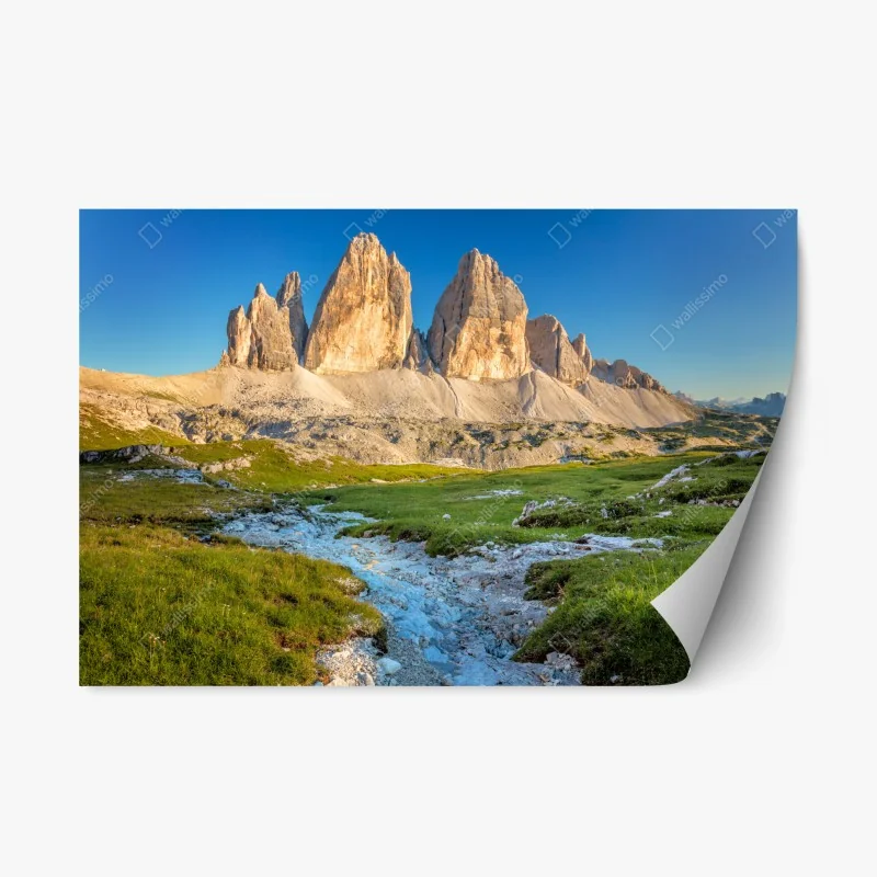 Adesivo riposizionabile vista monumentale delle Tre Cime di Lavaredo