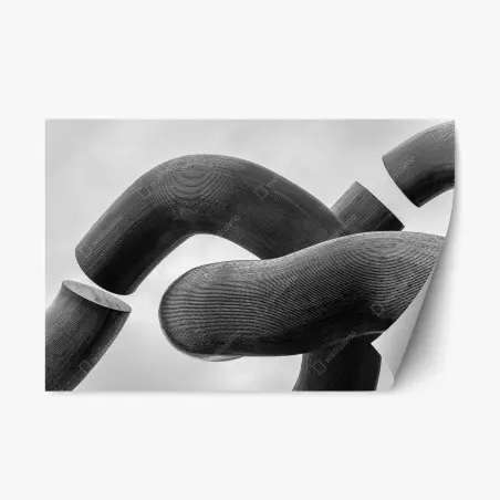 Adesivo riposizionabile forme scultoree intrecciate • Wallissimo®