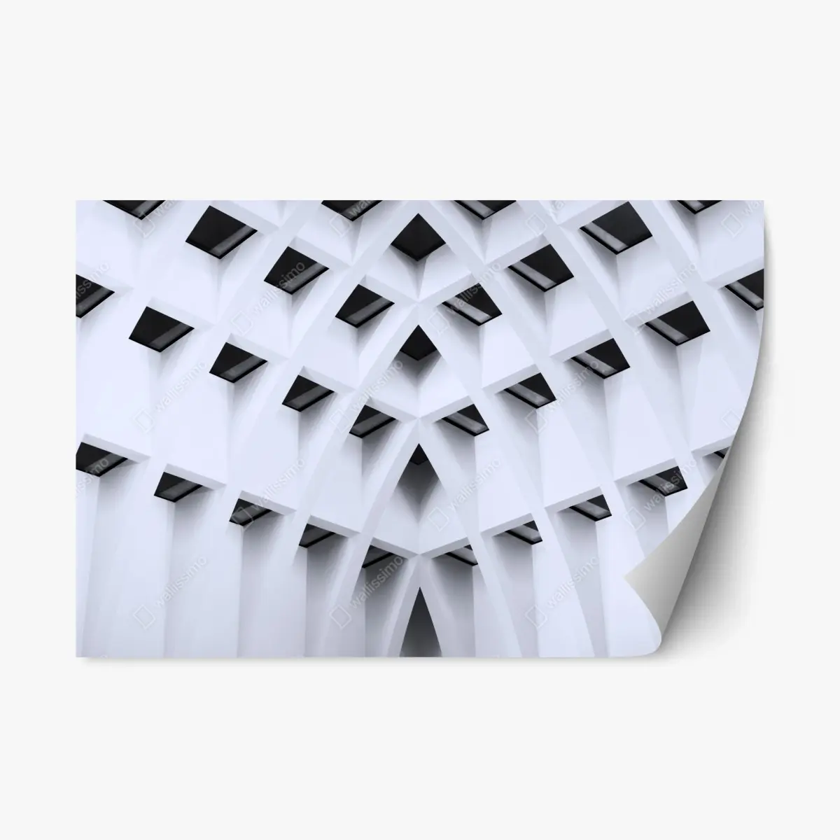 Adesivo riposizionabile trama di archi geometrici • Wallissimo®