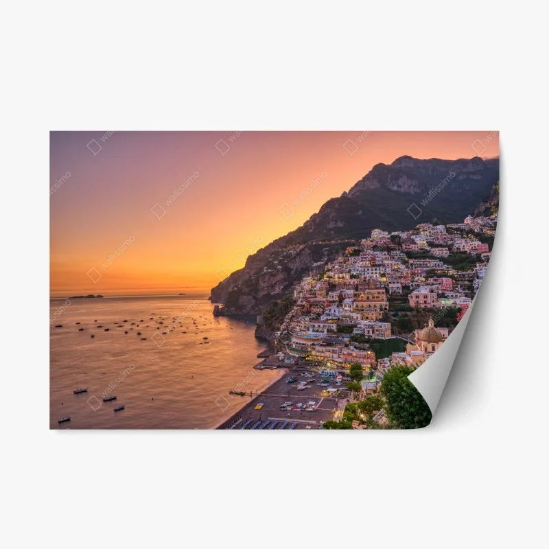 Adesivo riposizionabile tramonto sulla Costiera Amalfitana