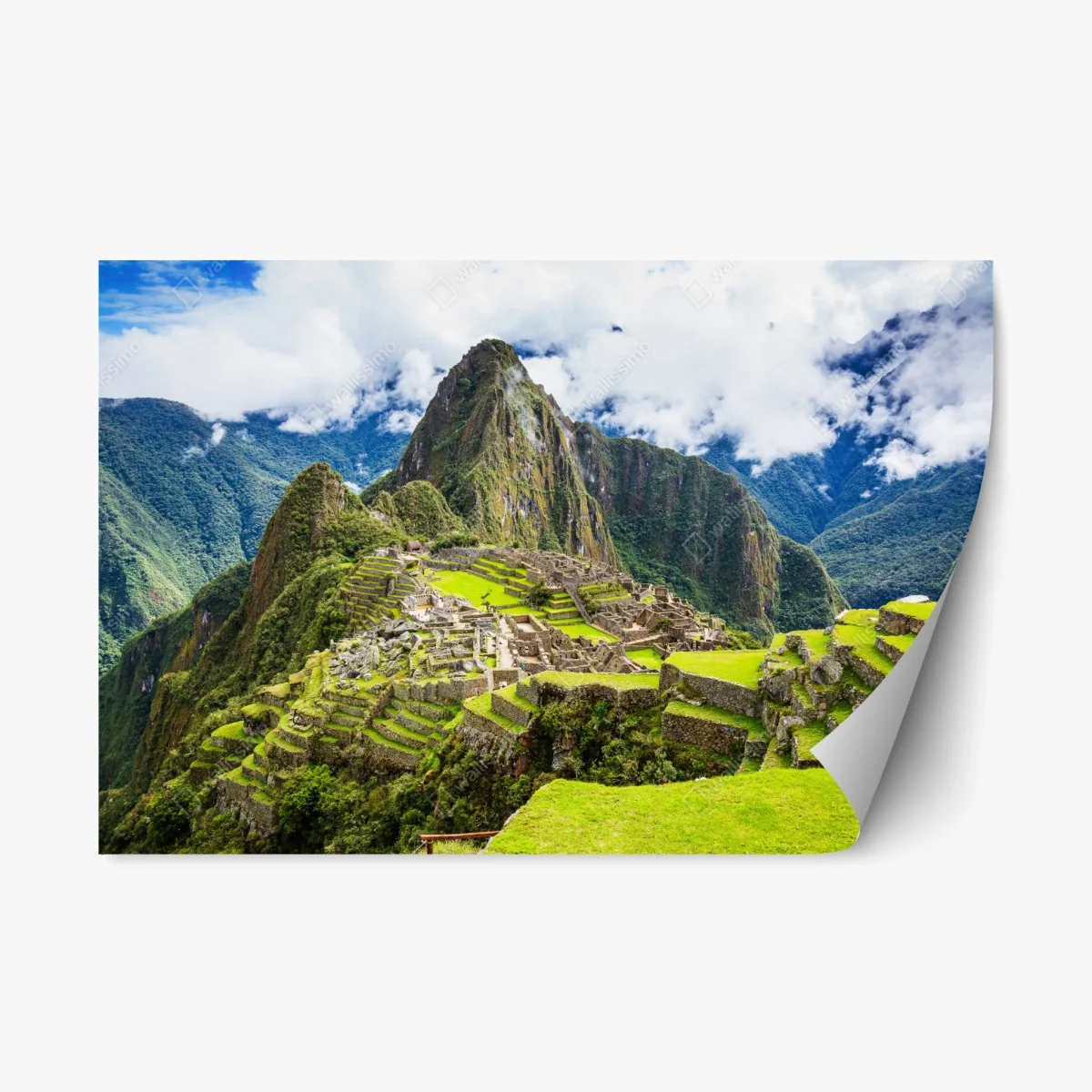 Adesivo riposizionabile panorama storico di Machu Picchu sulle Ande • Wallissimo® Adesivo riposizionabile panorama storico di Machu Picchu sulle Ande • Wallissimo®
