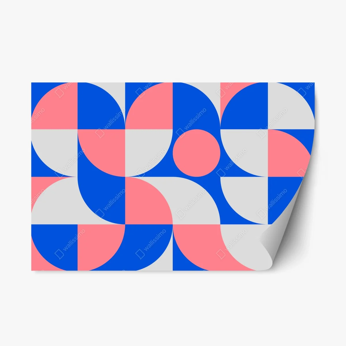 Adesivo riposizionabile motivo geometrico minimalista in rosa e blu • Wallissimo® Adesivo riposizionabile motivo geometrico minimalista in rosa e blu • Wallissimo®