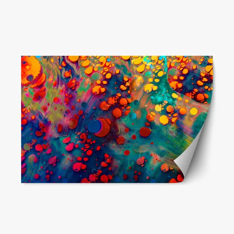 Adesivo riposizionabile esplosione cromatica marmorizzata