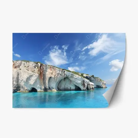 Adesivo riposizionabile grotte blu di Zakynthos • Wallissimo®