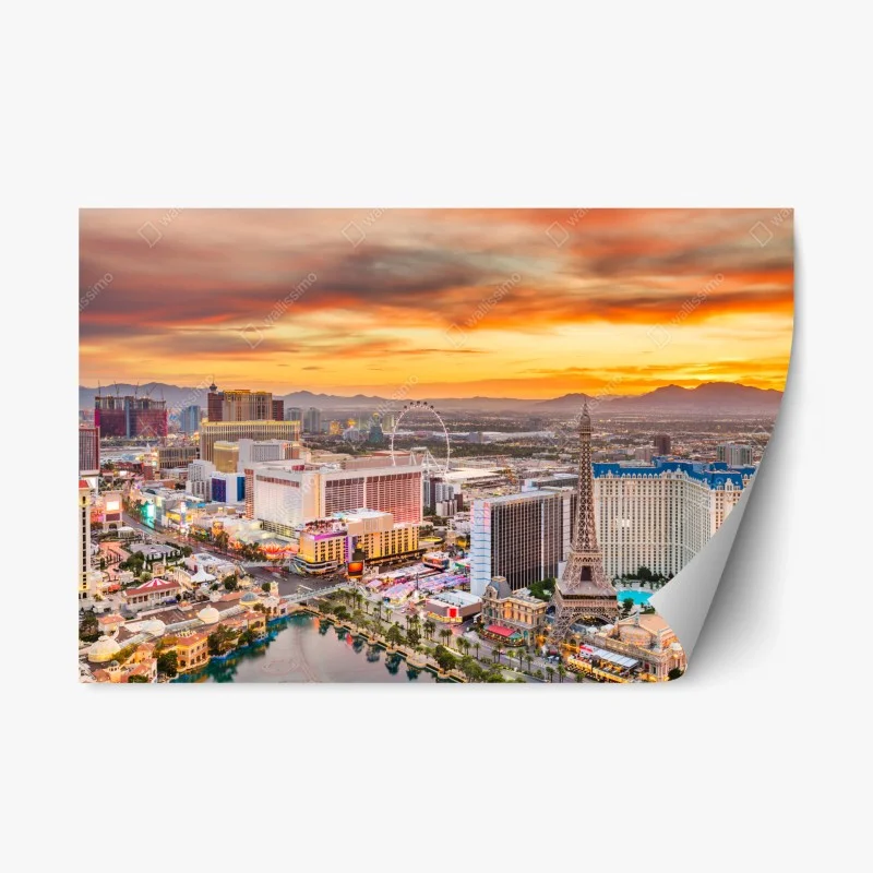 Adesivo riposizionabile tramonto sulla skyline di Las Vegas