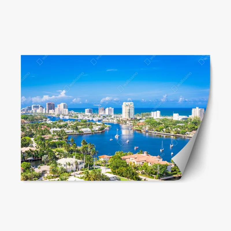 Adesivo riposizionabile panorama costiero di Fort Lauderdale